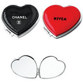 Heart Compact Mirror in Soft PU Leather